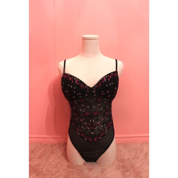 La Vie en Rose Floral Embroidered Teddy - Picture 1 of 4